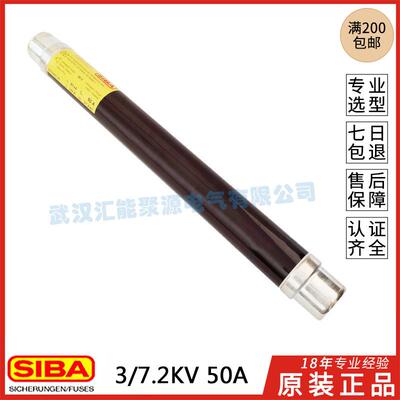 SIBA熔断器 3010853.25A 31.5A 40A 50A 63A 80A 100A 3/7.2KV