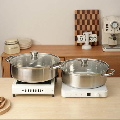 304 right angle hotpot induction cooker Doubleflavor hot pot