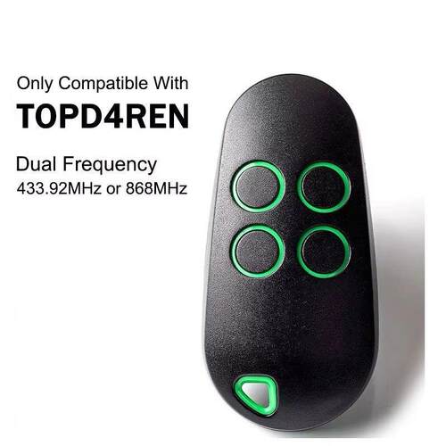 TOPD4REN车库门遥控器806TS-0290双频433.92-868.35MHz手持发射器