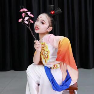 少儿独舞豆蔻梢头古典舞蹈演出服中国风飘逸纱衣古风汉服豆蔻梢头