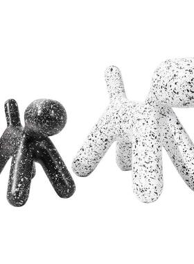 现代居极柜简抽象房斑点狗艺术家软装饰品客厅书柜w9000-90酒样板