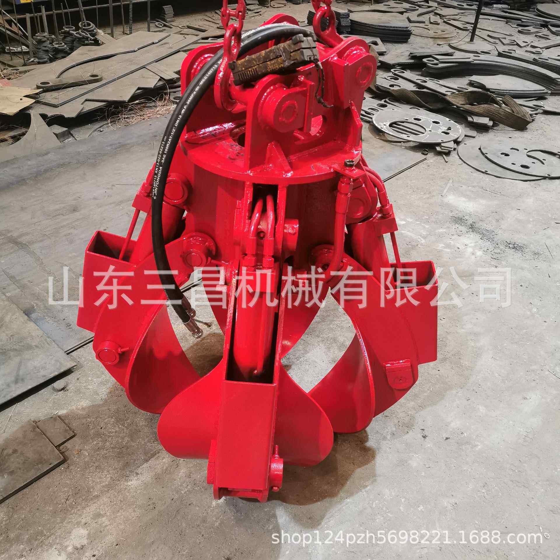 小型多瓣垃圾抓斗酒厂用1立方电动马达不锈钢爪子