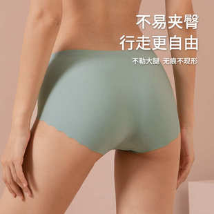 高颜值 轻盈浪花边女无痕内裤 7A抗菌裆中腰女士内裤 大码 批发女内裤