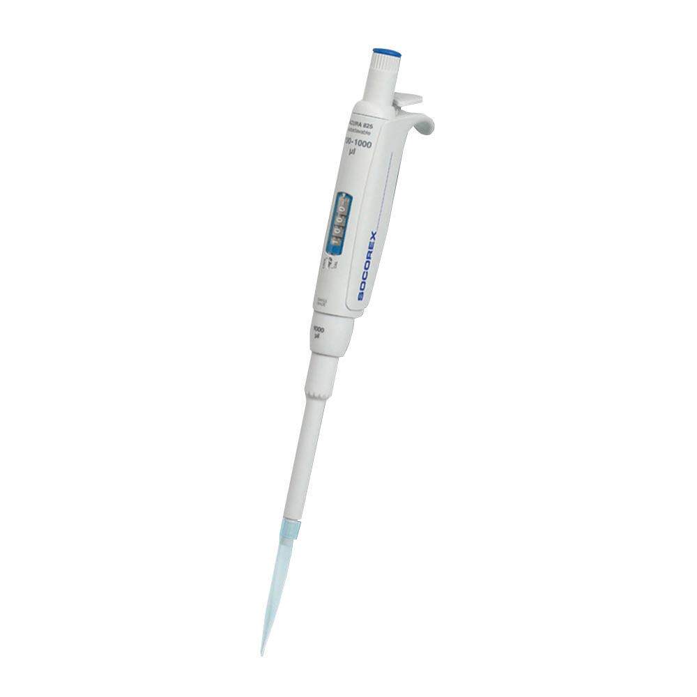 SOCOREX825 可调100-1000ul 单道移液器 100-1000uL 货号825.1000