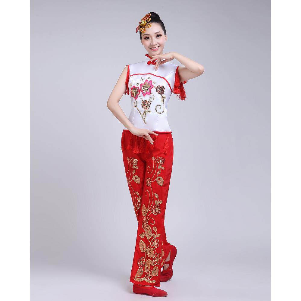 正品秧歌服演出装成人女新款东装舞北秧服歌服中老年广场喜庆开业