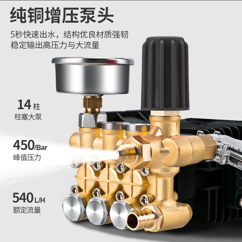 养殖场大功率高压清洗机 商用220v洗车店专用水泵 家用自动洗车机