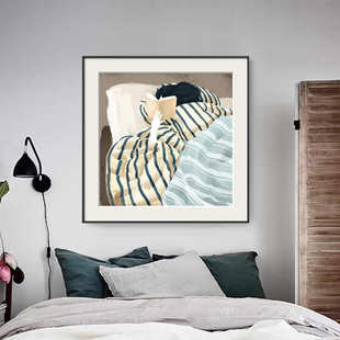 马蒂斯抽象派挂画设计师客厅样板间装 饰画奶油风小众艺术卧室壁画