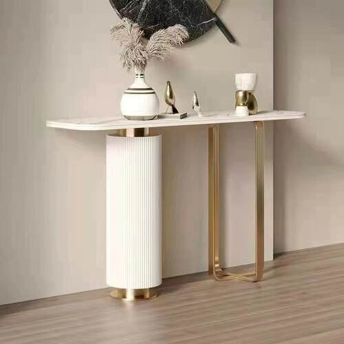 岩板轻风玄关桌子靠墙超置窄物架简柜约奢现代条案几H0012玄关台