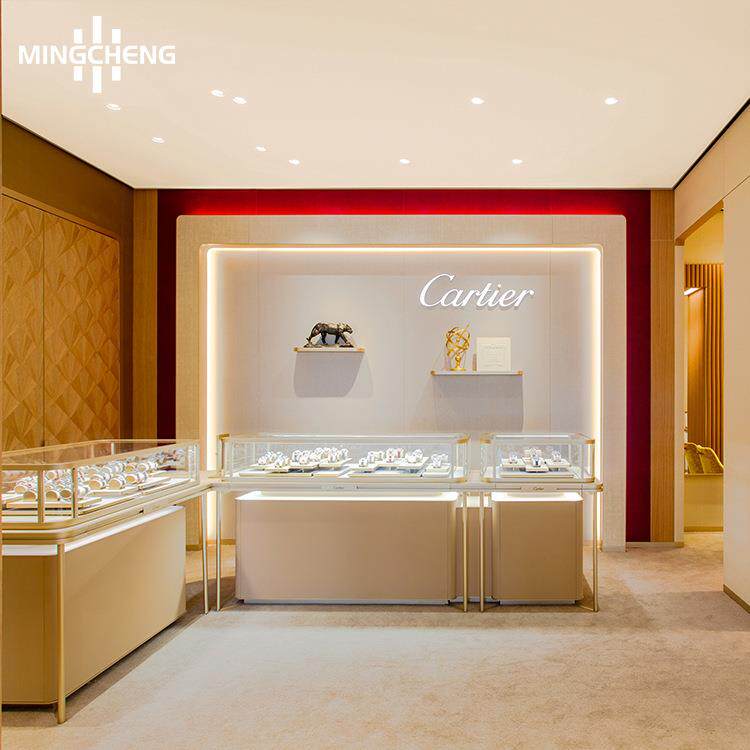 厂家直销高档奢华精品首饰展示柜台玻璃不锈钢饰品柜珠宝中岛展柜