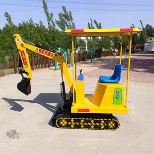 游乐园儿童挖掘机 户外游乐园亲子挖机 电动儿童挖掘机