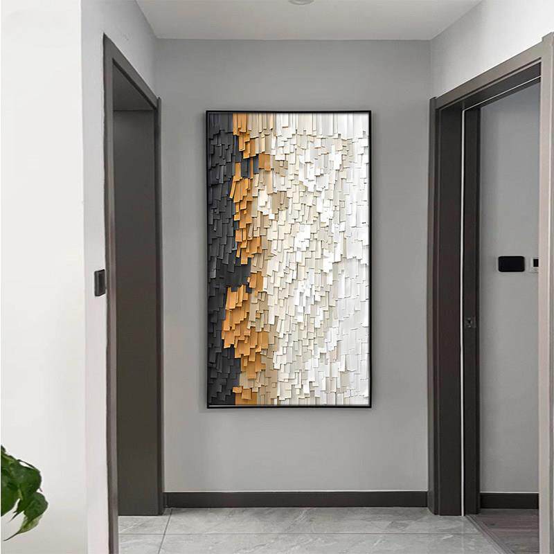 入户玄关抽象客厅沙发背景墙壁装饰画现代简约挂画高级感轻奢意式