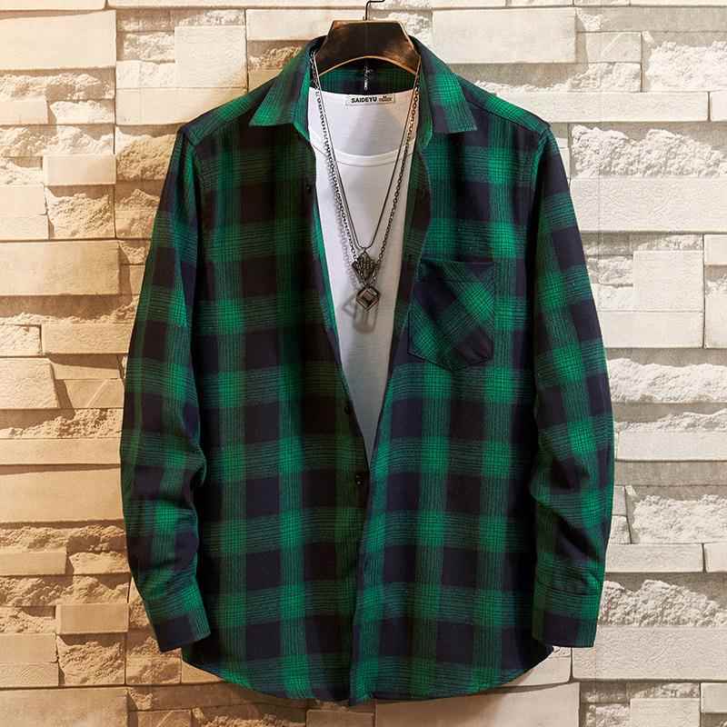 shirt mens shirt flannel casual mens shirt sleeve long