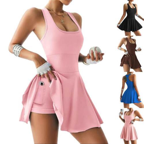 R 36304 Pocket Yoga Sport Dress 口袋运动连衣裙
