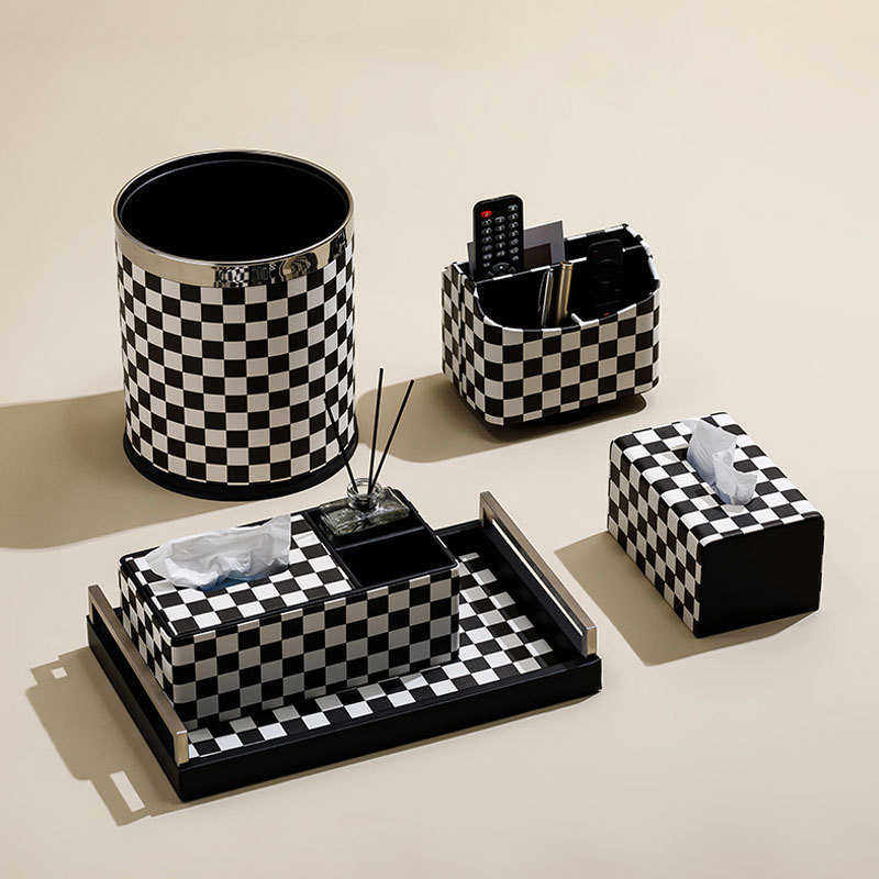 垃圾桶值大号高档轻卧室颜客厅黑白家用格现代高ins简约无盖 风奢