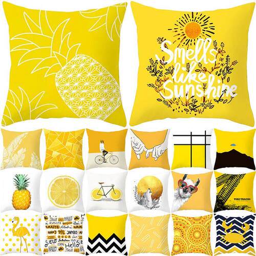 Yellow pineapple leaf Cushion Cover Printed Pillow case枕套