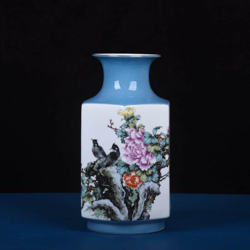 2024新品陶瓷花瓶摆件釉上彩冬瓜花瓶现代创意家居设计装饰花器,家居饰品,花瓶,淘宝优惠券,粉丝福利购,淘宝优惠卷