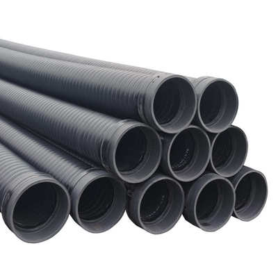 HDPE中空壁塑钢缠绕管SN8市政管道高密度聚乙烯雨水管排水排污管