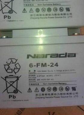 南都蓄电池6-FM-24阀控密封式铅酸蓄电池12V24AHups eps蓄电池