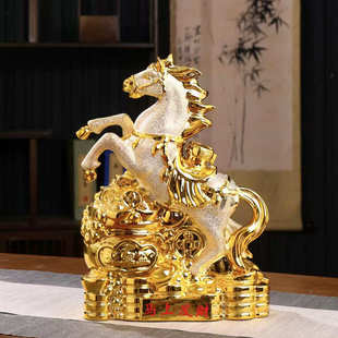 景德镇陶瓷酒瓶客厅酒柜招财马摆件5斤装生肖马酒具马到成功酒罐