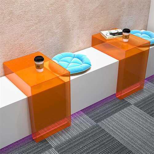 亚克力L型亚克力L形网红店道具展示柜桌面梯形展示吧台桌面展示台