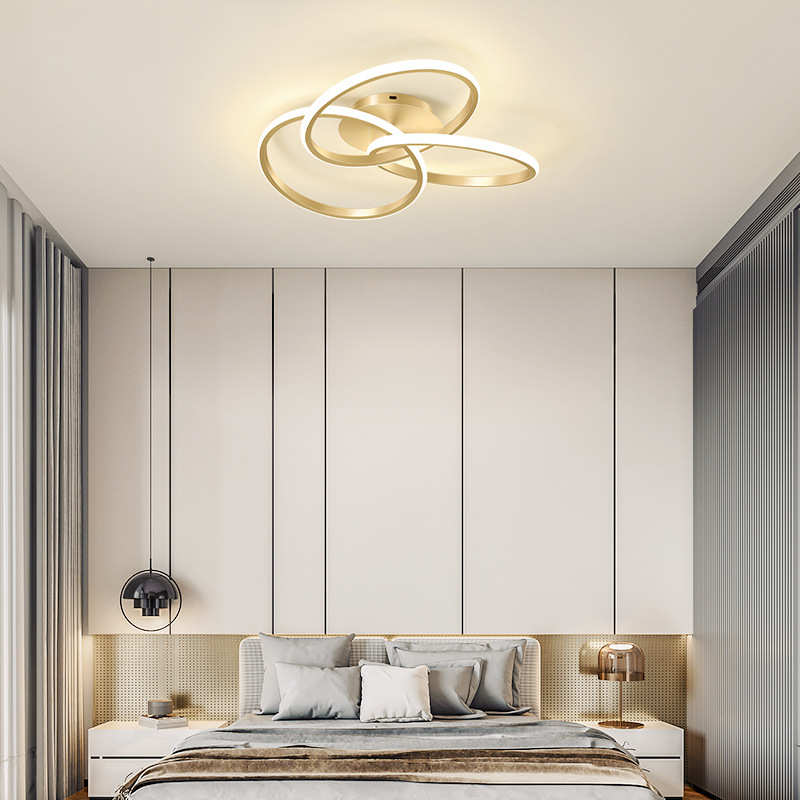 主卧室灯简约现代创意艺术书房灯北欧轻奢家用温馨浪漫房间吸顶灯