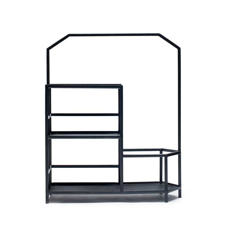 铁艺茶棚架多层茶杯架置物架博古架功夫茶具收纳桌面展示架茶道