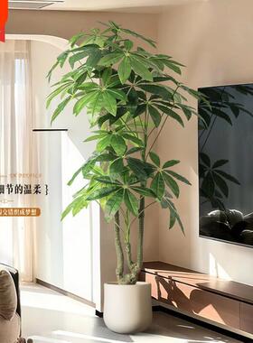 彷真绿植发财树客厅大盆栽室内装饰造景轻奢落地摆件彷生植物假树