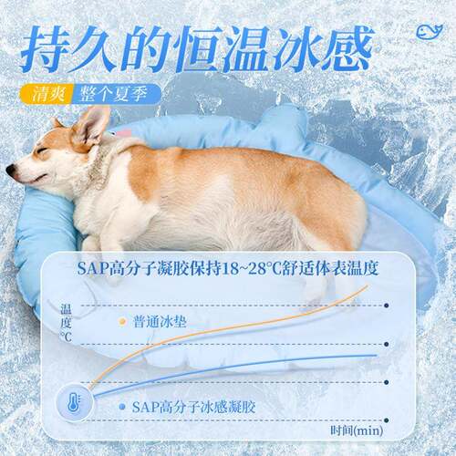 睡宠物冰垫狗狗冰窝睡觉用降凉席猫咪夏天24G0044M狗垫子夏温凉垫