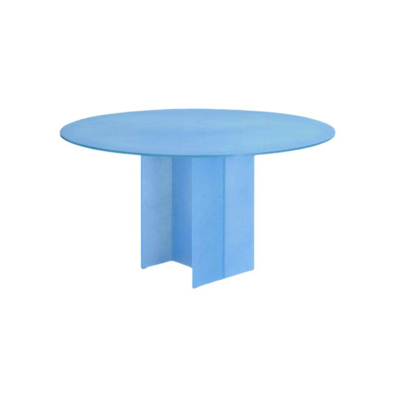 GLAS MIGISA意式极简磨砂玻璃餐桌家用圆方形洽谈桌网红桌子饭桌