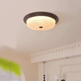 复古美式 卧室吸顶灯北欧复古拉丝主卧书房灯高级感过道玄关灯