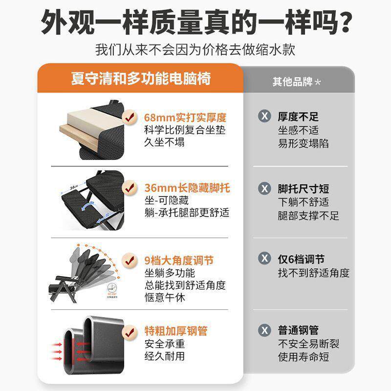 电脑椅子电竞椅家宿舍午休躺折椅叠椅靠背10273646椅习办公用室舒