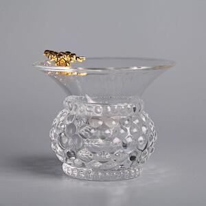 玻璃茶具厂家 铭兴源  玻璃茶具水晶茶漏  梅花手柄过滤