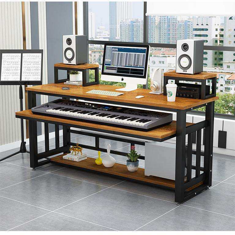 轻奢编曲工作台简约电子琴桌古筝电钢琴桌音乐制作剪辑师编曲桌子