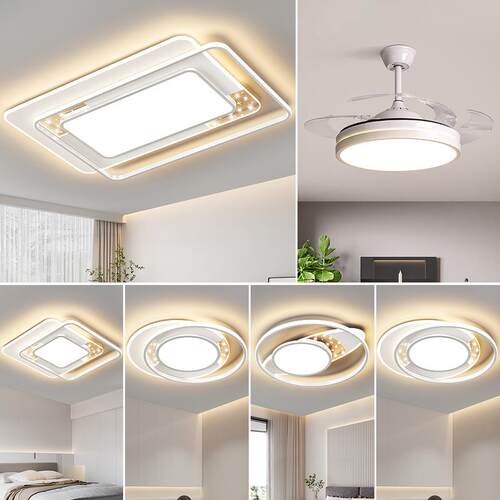 长方形led吸顶灯客厅灯具广东中山现代简约客厅卧室全屋套餐灯具