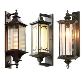 户外壁灯防水新中式 别墅花园外墙灯复古室外露台灯大门过道庭院灯