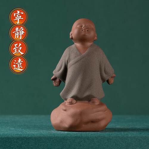 正品汽饰车件高档弥勒中控台创意个性摆摆可爱陶瓷车内饰香禅意佛