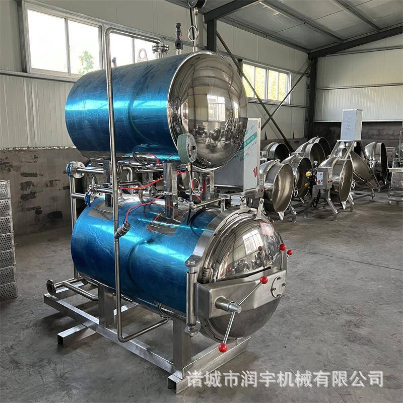 玖瑞粽子全自动高温杀菌锅真空包装熟食灭菌锅咸鸭蛋高压杀菌机