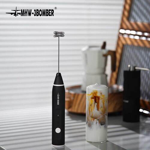 MHW-3BOMBER轰炸机电动奶泡器 咖啡拉花自动打奶泡器 手持发泡器