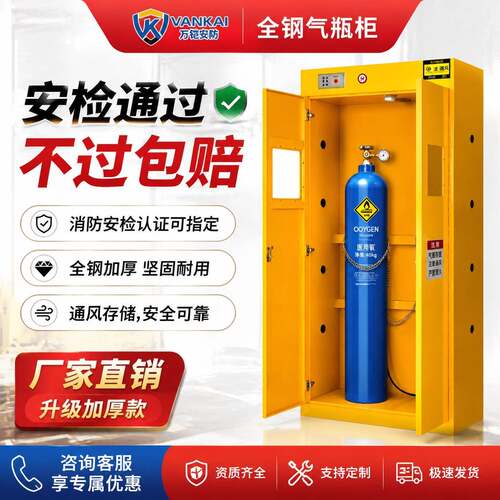 气瓶柜安全柜实验室全钢防爆工业乙炔氧气瓶气体柜双瓶煤气罐柜
