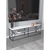 北欧轻奢岩板茶几电视柜组合客厅小户型现代简约网红玻璃简易地柜