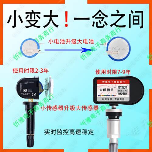 适用于北汽新能源EU5EU7威旺X3坤宝EU EX系列内置胎压监测感测器