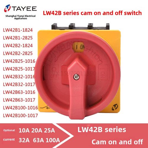堡讯适用TAYEE上海天逸LW42B25-1016/L凸轮电源通断开关10A 20 32