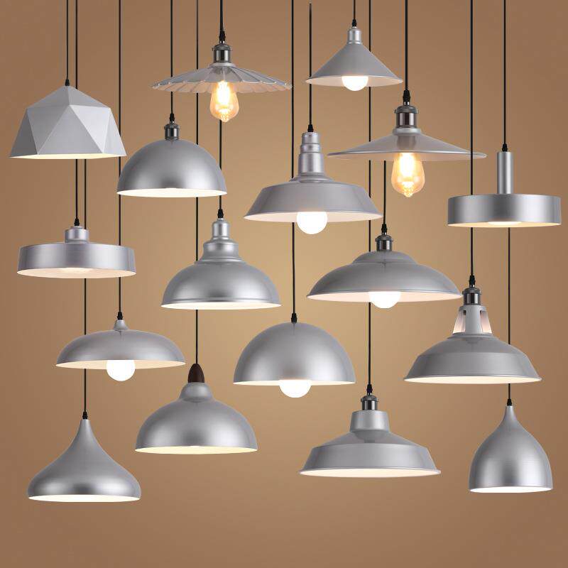 银色设计师轻奢简约吧台餐厅中山灯具个性创意餐饮店店铺商用吊灯