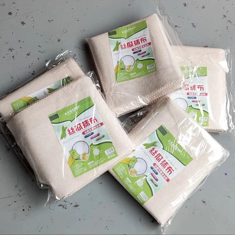 丝瓜抹布不挂油厨房易清洗加厚丝瓜络洗碗布巾百洁布植物纤维防油