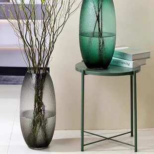 创意简约落花瓶马水吊钟龙出口品质特大号富贵摆件柳养醉玻璃竹木