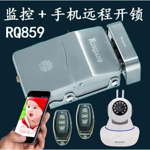 睿强智能遥控防盗锁手机监控电子锁密码锁感应自动上锁无锁眼锁芯