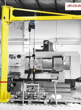 900kg立柱式悬臂吊环链葫芦单臂吊苏州悬臂起重机kbk旋臂吊