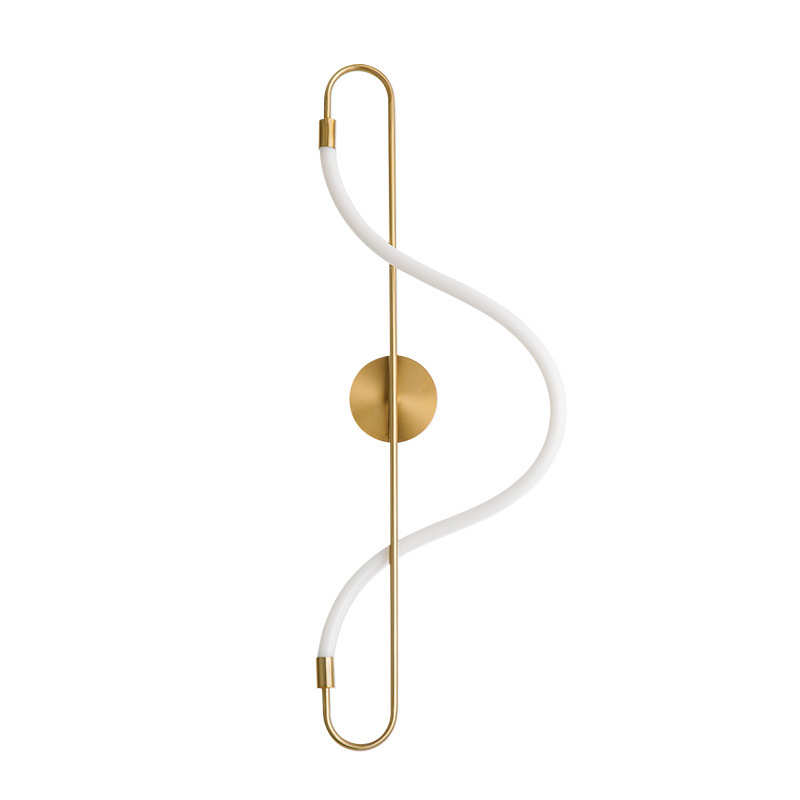 曲线长条壁灯极简音符艺术氛围客厅灯背景墙楼梯过道轻奢卧室灯具