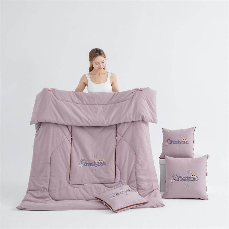 卡通四季抱枕被子两用车载多功能汽车可爱折叠靠枕午休二合一被子