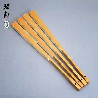 祥和扇坊老玉竹古方水滴葫芦和尚头文玩折扇水磨纯手工贴梁刮棱宓